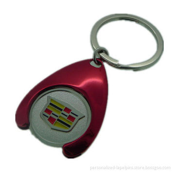 Novelty photo crystal plating Metal Keychains For Souvenir Gifts, With Cartoon Cat